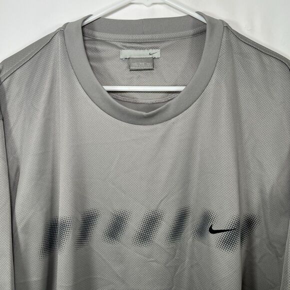 VTG Y2K Nike T Shirt Mens Size XXL 2XL Gray Short Sleeve Athletic Embroidered - Picture 2 of 14